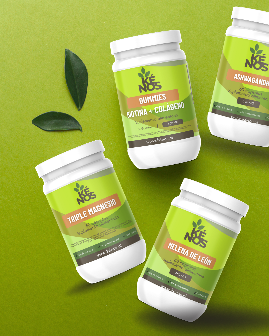 Pack Vitalidad Total – Ashwagandha + Melena de León + Triple Magnesio + Gummies Biotina + Colágeno